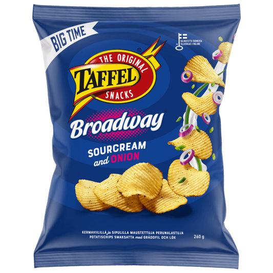 Taffel Broadway Sourcream & Onion 260g